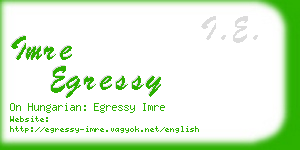 imre egressy business card